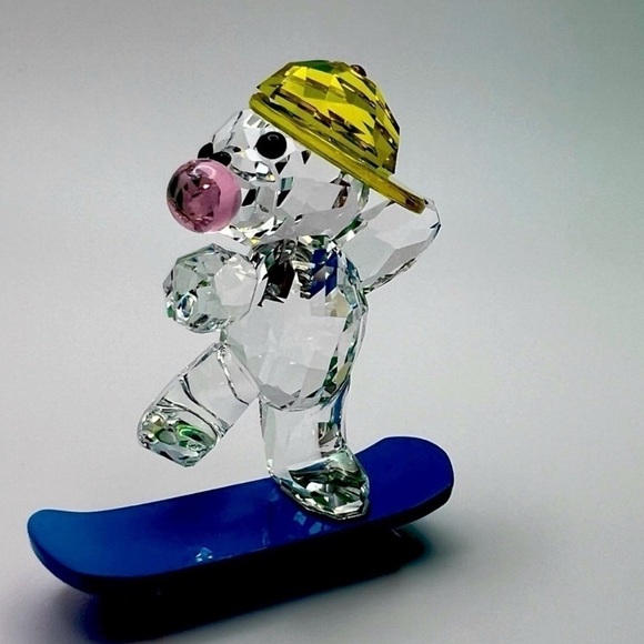 Swarovski Kris Bear “Skater Bear” Figurine – Retired 2024 | 90s Bubblegum Design - Picture 1 of 10